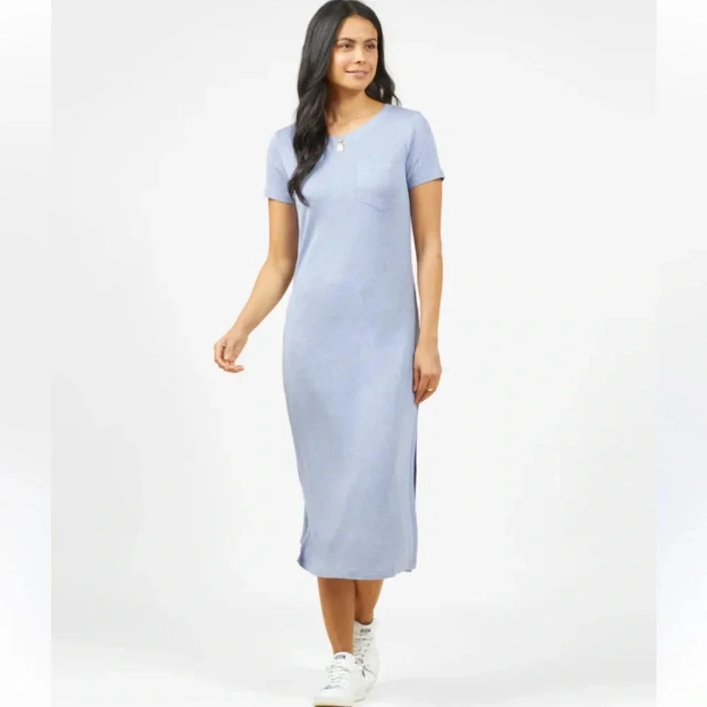 OUTERKNOWN Neptune T-Shirt Dress Hemp Blend Midi Casual Lounge Normcore Medium